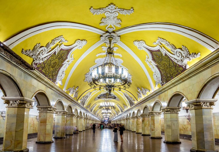 Komsomolskaya (Koltsevaya Line) station of Moscow metro