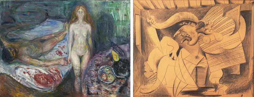 MARAT PAR MUNCH ET PICASSO