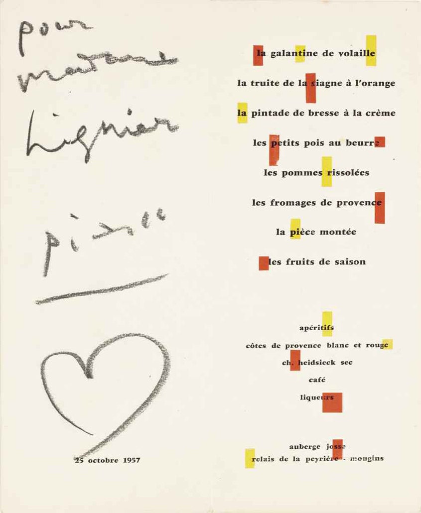 PICASSO 25 OCTOBRE 1957