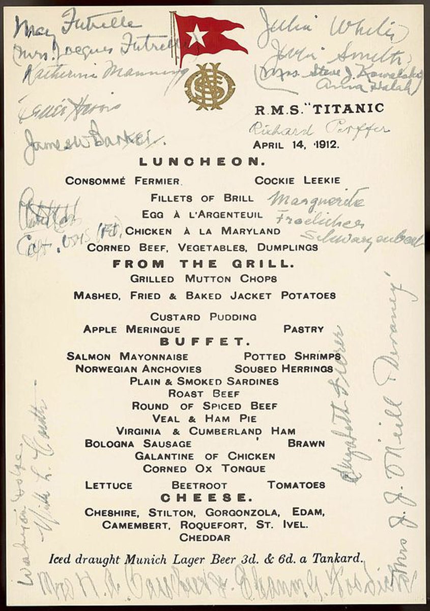 TITANIC 14 AVRIL 1912 SIGNE