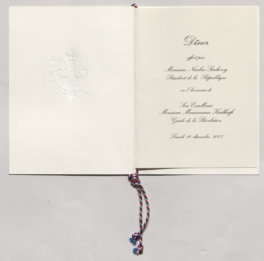 DÓner offert par M. Sarkozy ‡ M. Kadhafi