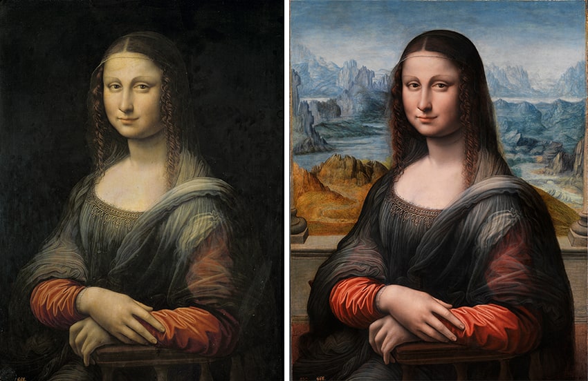 LA JOCONDE DU PRADO AVANT APRES
